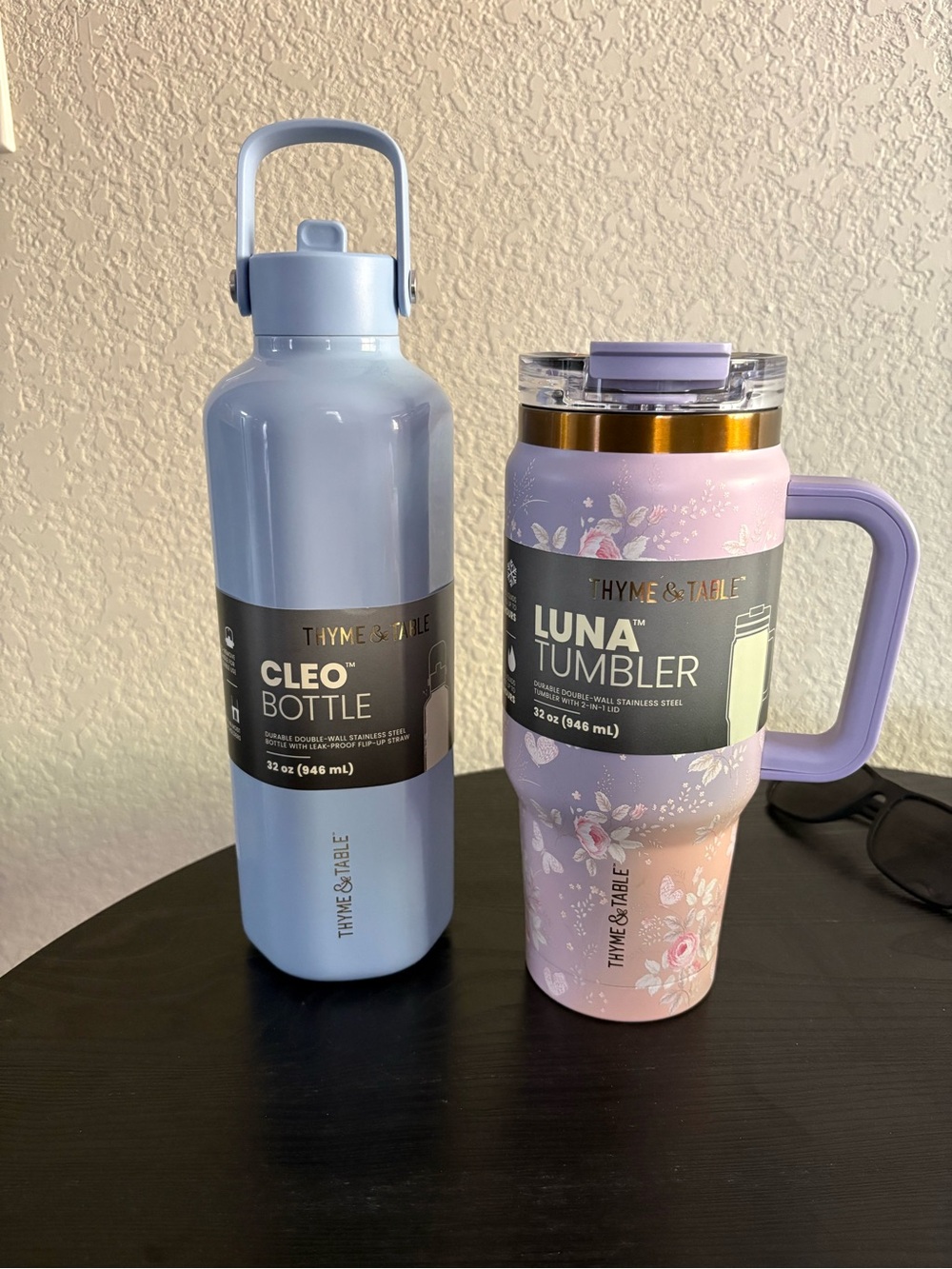 Lavender Cleo Bottle and Pink Luna Tumbler Set